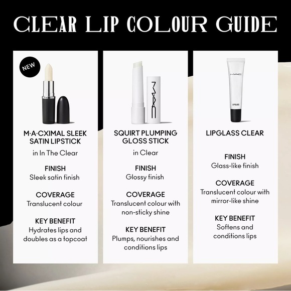 MAC M·A·Cximal Sleek Satin Lipstick Colorless- In the Clear - Picture 4 of 4